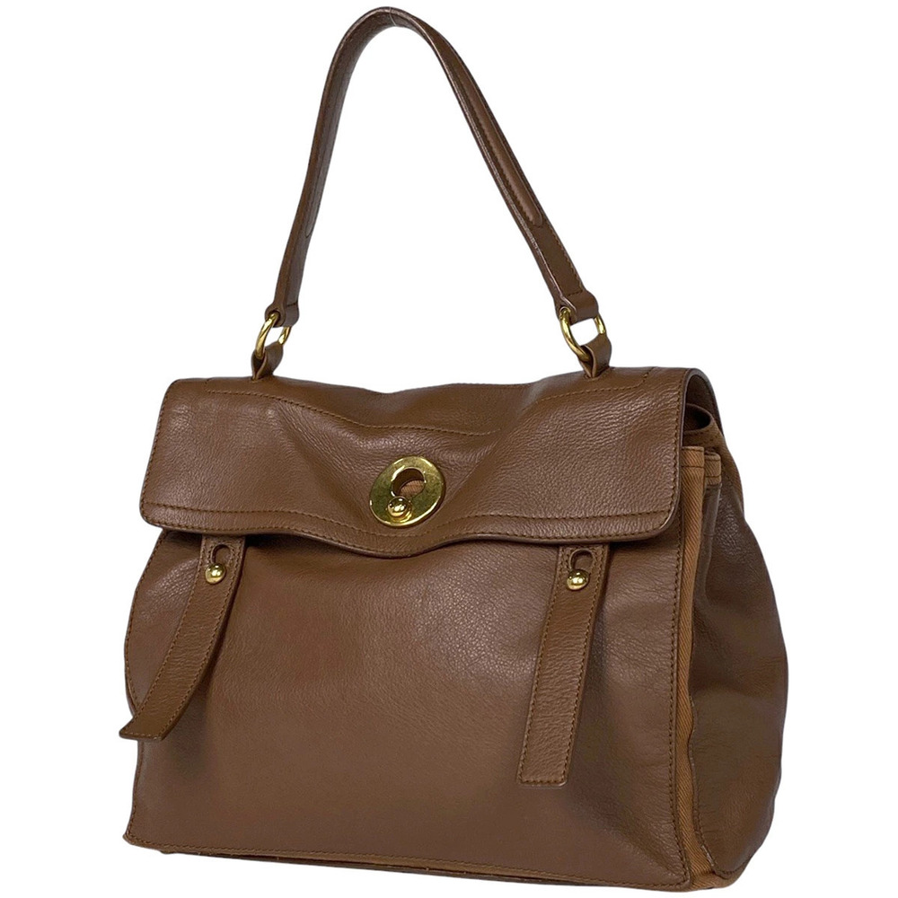 Saint Laurent Yves Muse Two Handbag Leather Brown